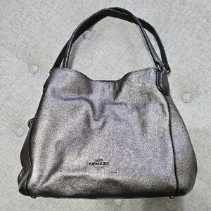 Coach Shimmering Silver Hobo Bag